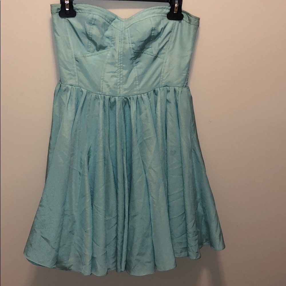 Seafoam flirty mini dress